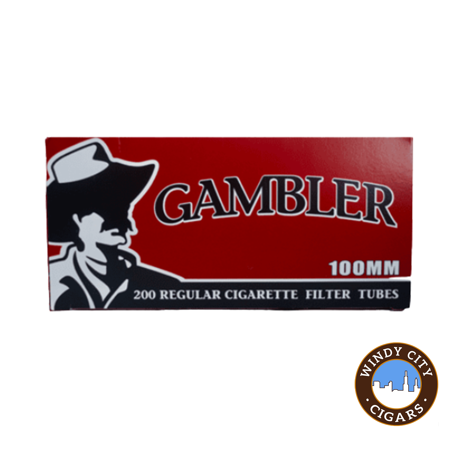 Gambler Cigarette Tubes- Red (100s) 200ct