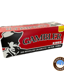 Gambler Cigarette Tubes – Red (KINGS) 200ct