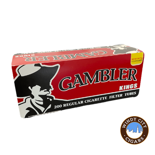 Gambler Cigarette Tubes – Red (KINGS) 200ct