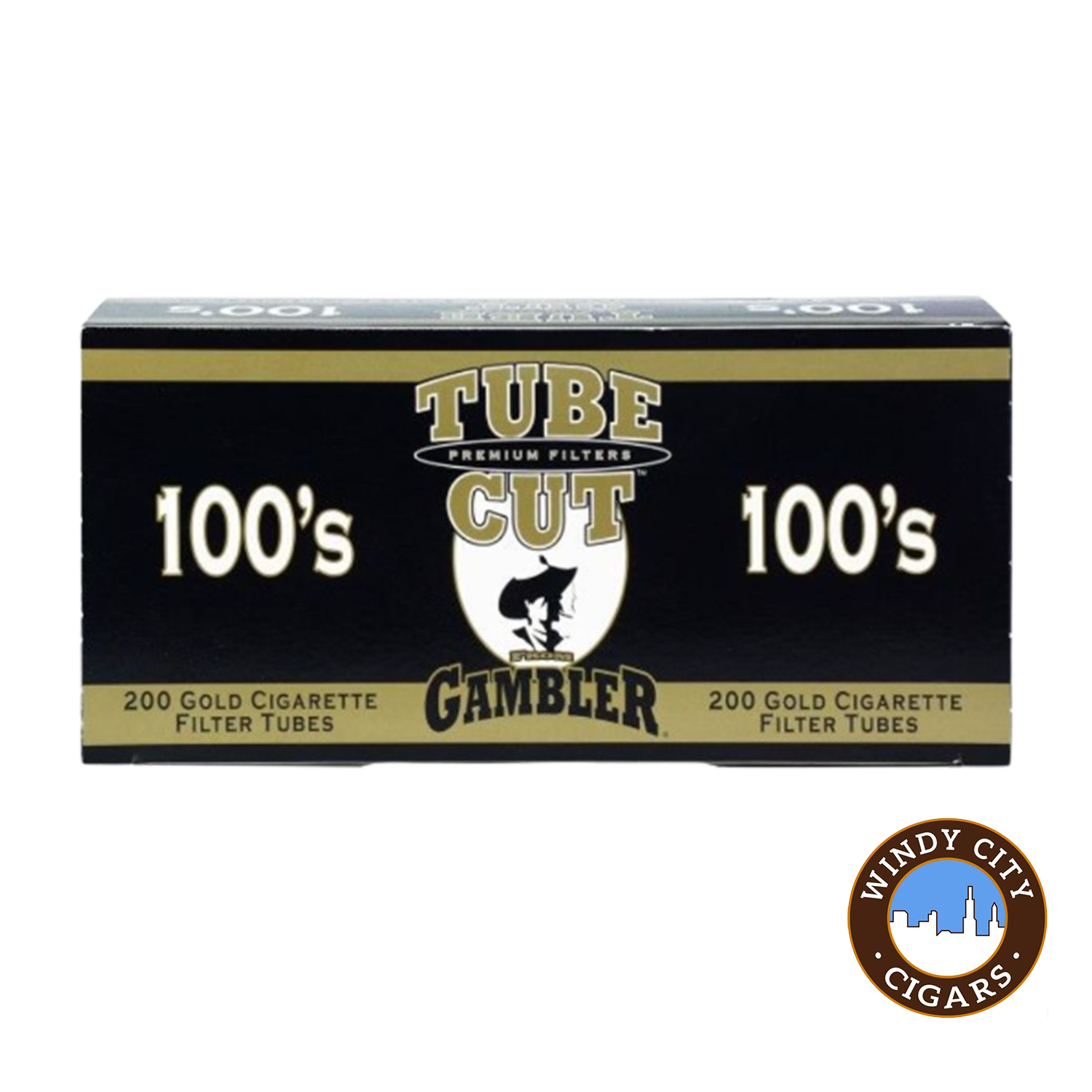Gambler TubeCut Cigarette Filter Tubes, Gold, Kings