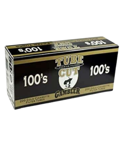 Tube Cut Cigarette Tubes Gold (100s) 200ct