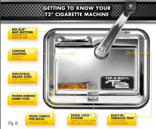 Top o matic t2 cigarette machine