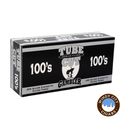 Tube Cut Cigarette Tubes Silver (100s) 200ct