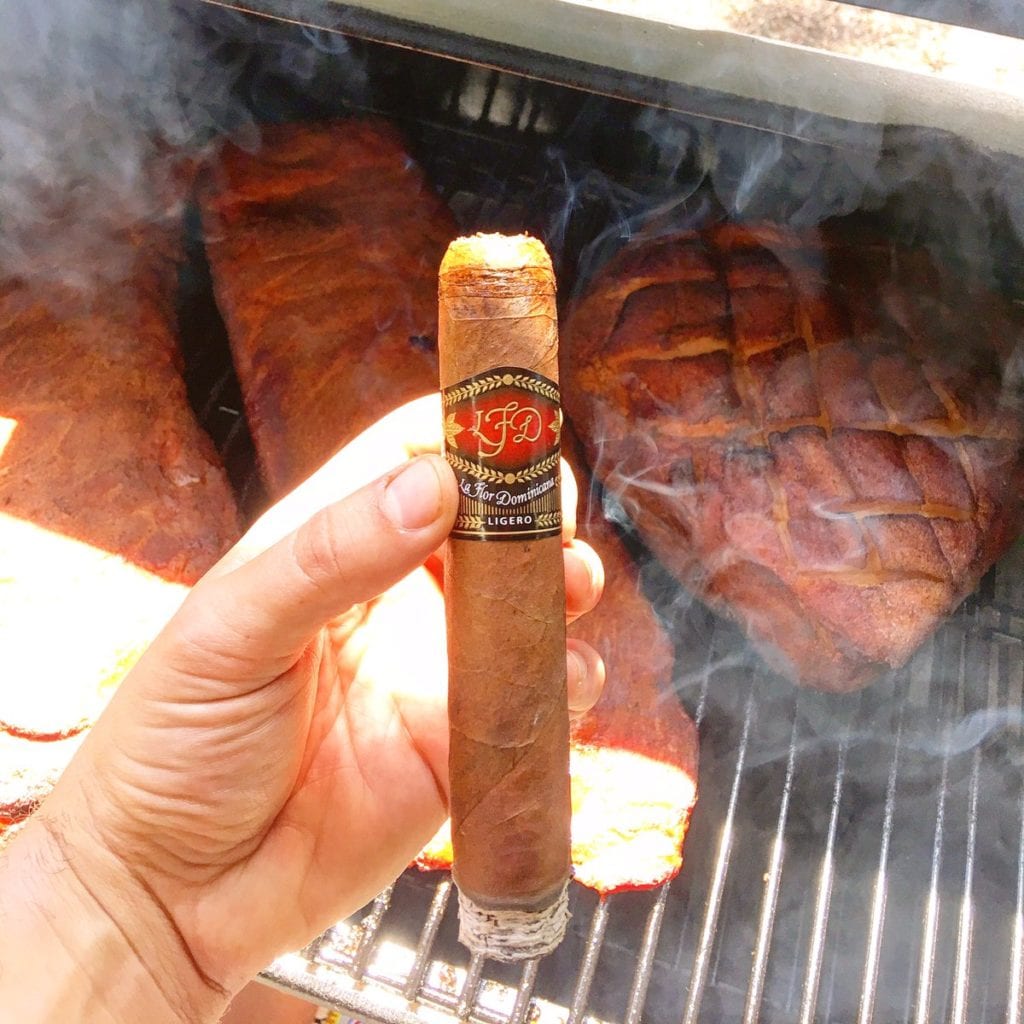 Backyard grilling cigar