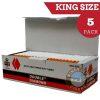 Double Diamond Cigarette Tubes - Red (King) 5 Pack-1000ct