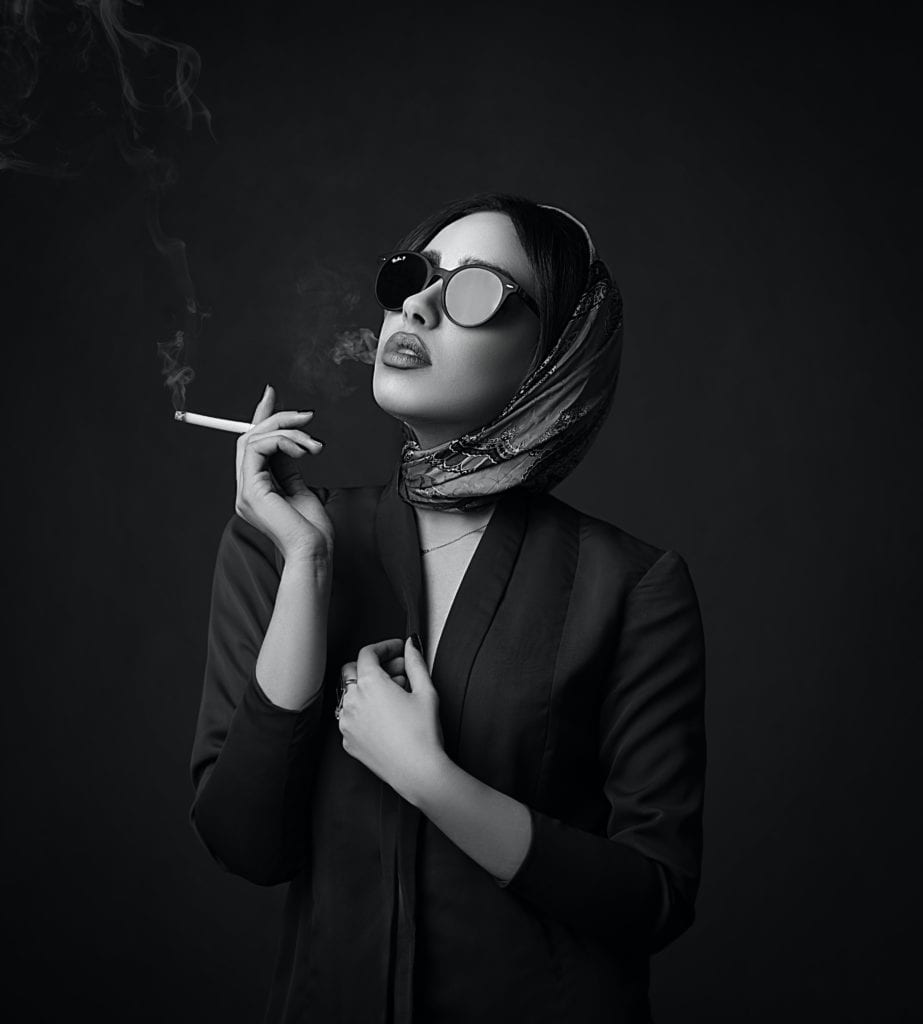 Girl Smoking Cigar