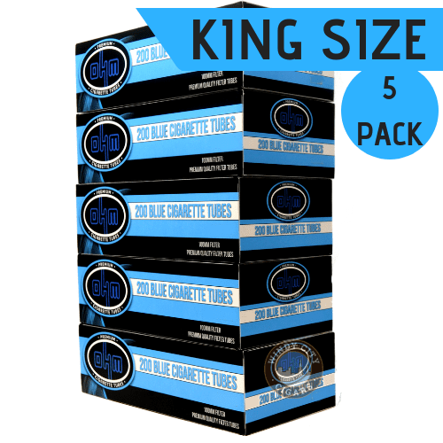  Roxwell Cigarette Tubes with Filters, King Size, Smooth Taste  (Blue) (1000 Tubes - 5 Boxes) : Health & Household