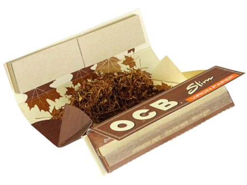 OCB Slim Rolling Papers Virgin Papers, All in One Roll Kit