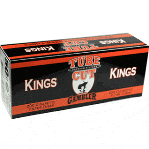 Gambler (Tube Cut) Cigarette Tubes Red (KINGS) 200ct