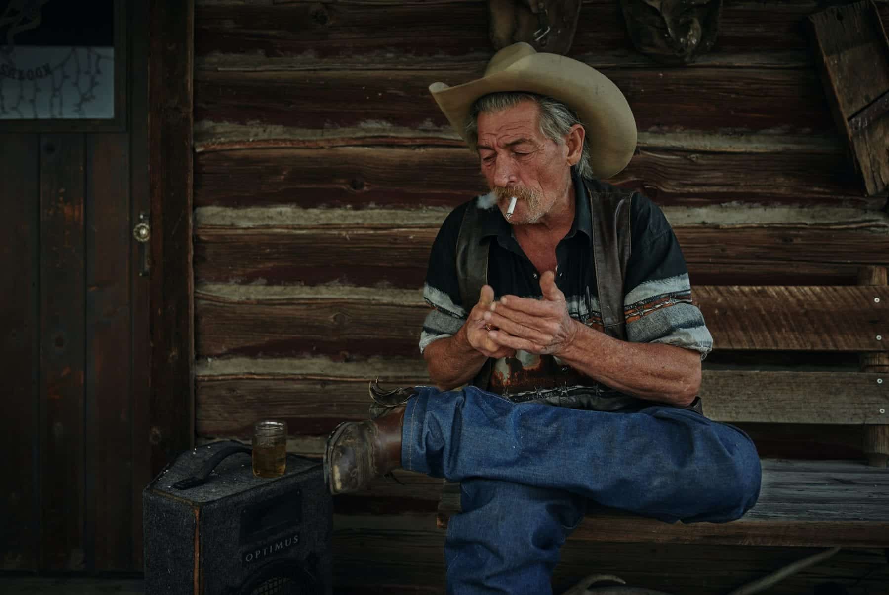 Old Man Smoking