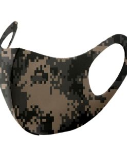 Digital brown camo mask