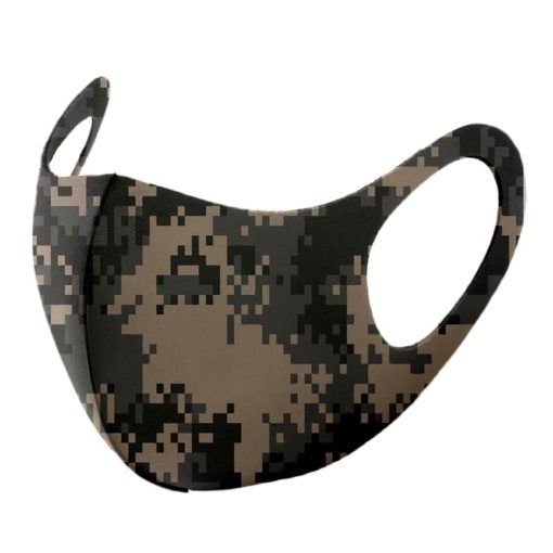 Digital brown camo mask