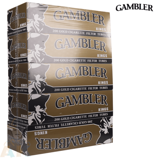 Gambler Cigarette Tubes Gold King Size 200ct – 5 Pack PRE PRICED