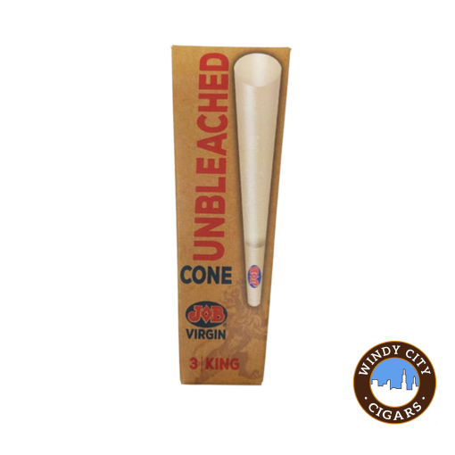 JOB Virgin Unbleached Pre-Rolled Cones – KING 32 pack Display