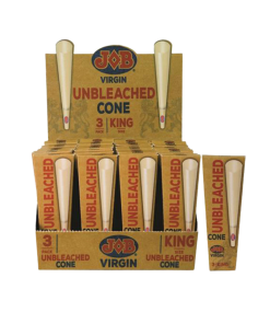 JOB Virgin Unbleached Pre-Rolled Cones – KING 32 pack Display