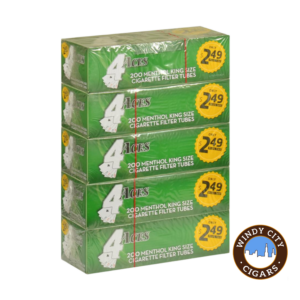 4 Aces Cigarette Tubes – Menthol (King) 5 Pack 1000ct (PRE PRICED)