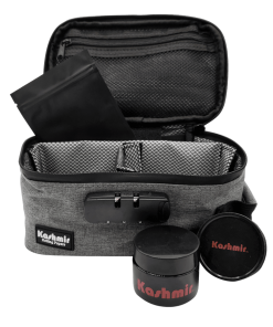 Kashmir Large Grey Smell Proof Case with Grinder