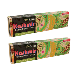 Kashmir Organic Hemp Rolling Papers + Tips King Slim (3 pack)