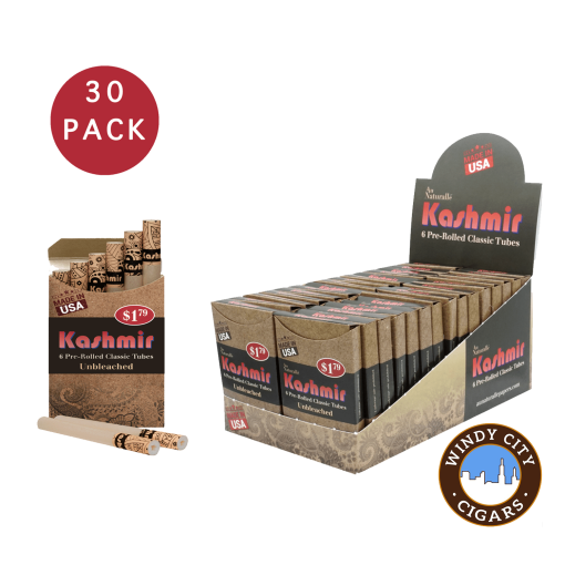 Kashmir Pre-Rolled Cigarette Tubes – Unbleached 30 Pack