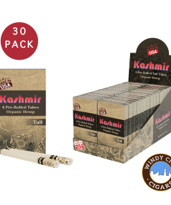 Kashmir Pre Rolled Cigarettes Tubes Organic Hemp Tall – 30 Pack