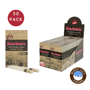 Kashmir Pre Rolled Cigarettes Tubes Organic Hemp Tall – 30 Pack
