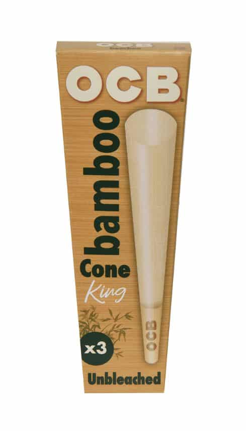 OCB Bamboo Unbleached Cones King