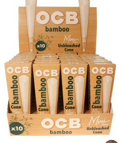 OCB Bamboo Unbleached Cones Mini mm Box