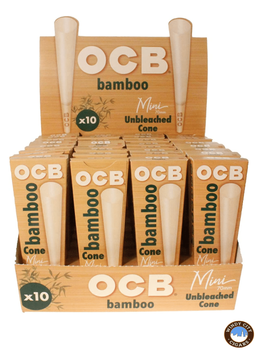 OCB Bamboo Unbleached Cones Mini mm Box