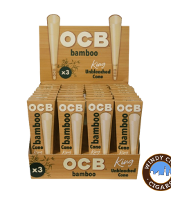 OCB Bamboo Unbleached Cones – King