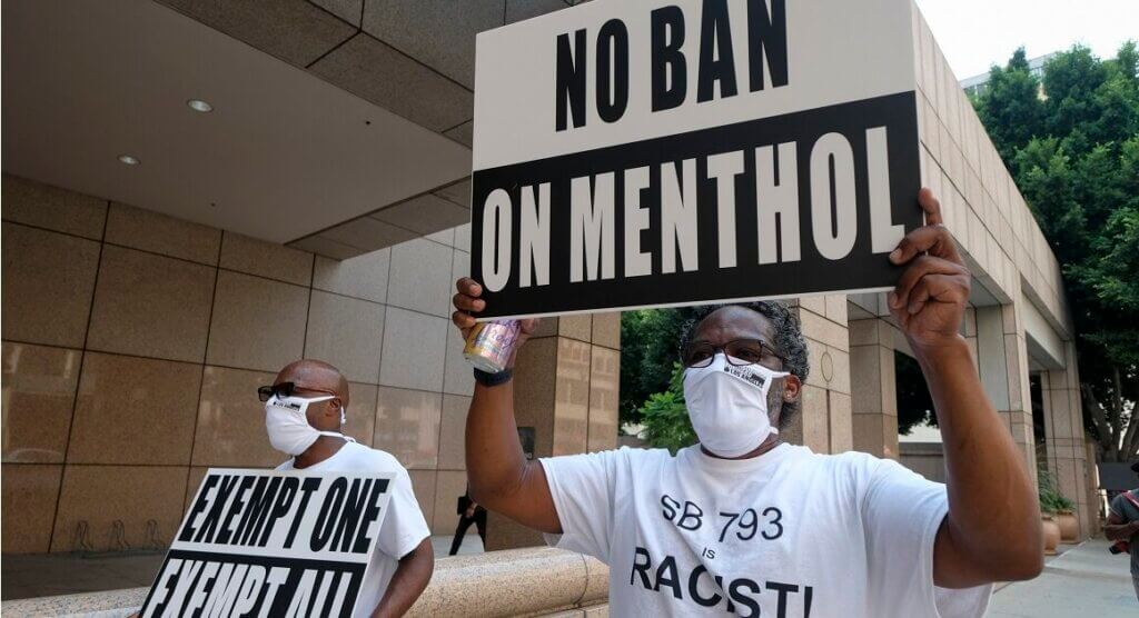 Protest on No ban On Menthol