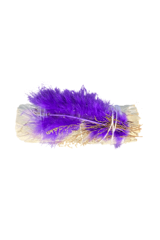 White sage with purple feather