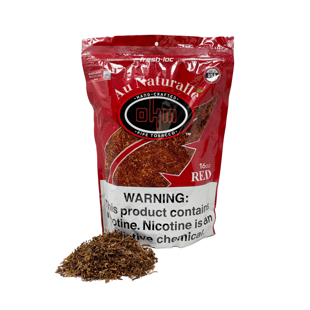 OHM Au Naturalle Red Pipe Tobacco – 16 oz Bag - Windy City Cigars