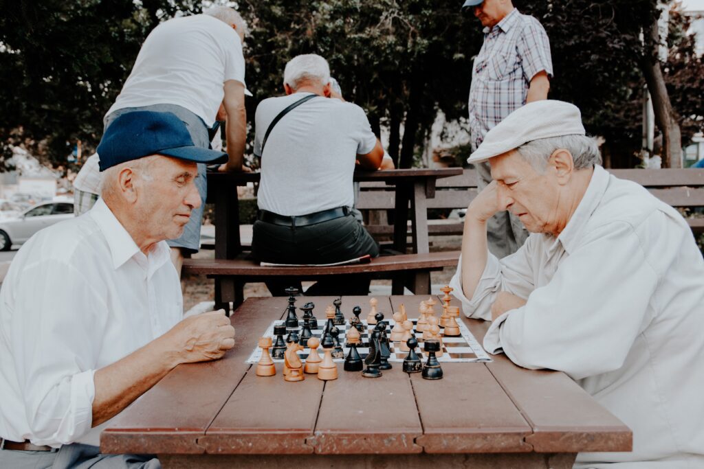 Old Man Playing Chess