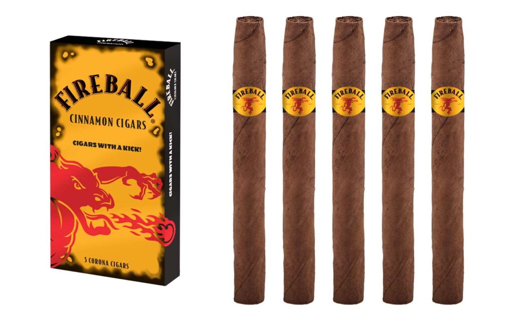 box of Fireball Cinnamon Whisky Cigars