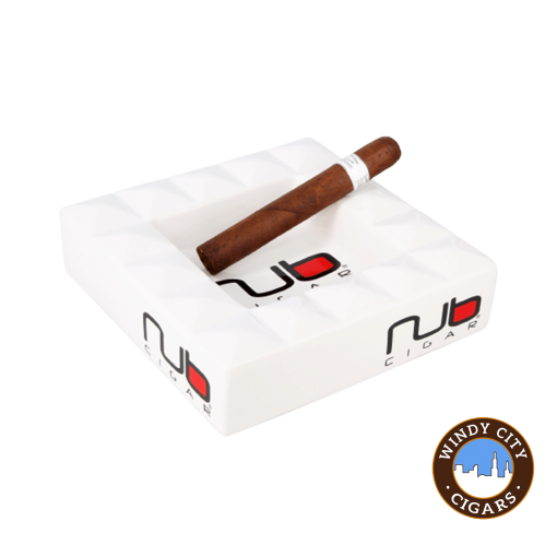 Nub Square White 4 Cigar Ashtray