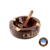 Oliva Brown w/Gold Round 4 Cigar Ashtray