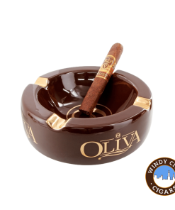 Oliva Brown w/Gold Round 4 Cigar Ashtray