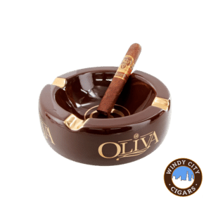 Oliva Brown w/Gold Round 4 Cigar Ashtray