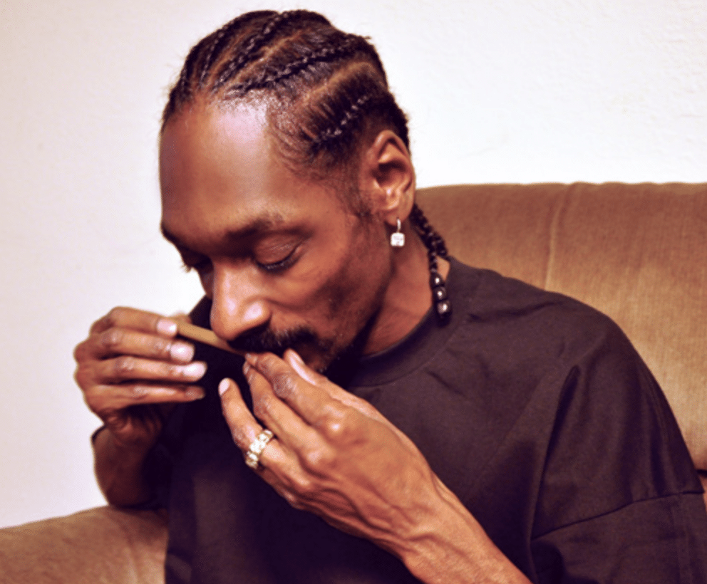 Snoop Dogg smoking a backwoods