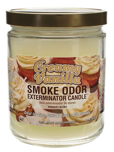 Smoke odor exterminator creamy vanilla deodorizing candle