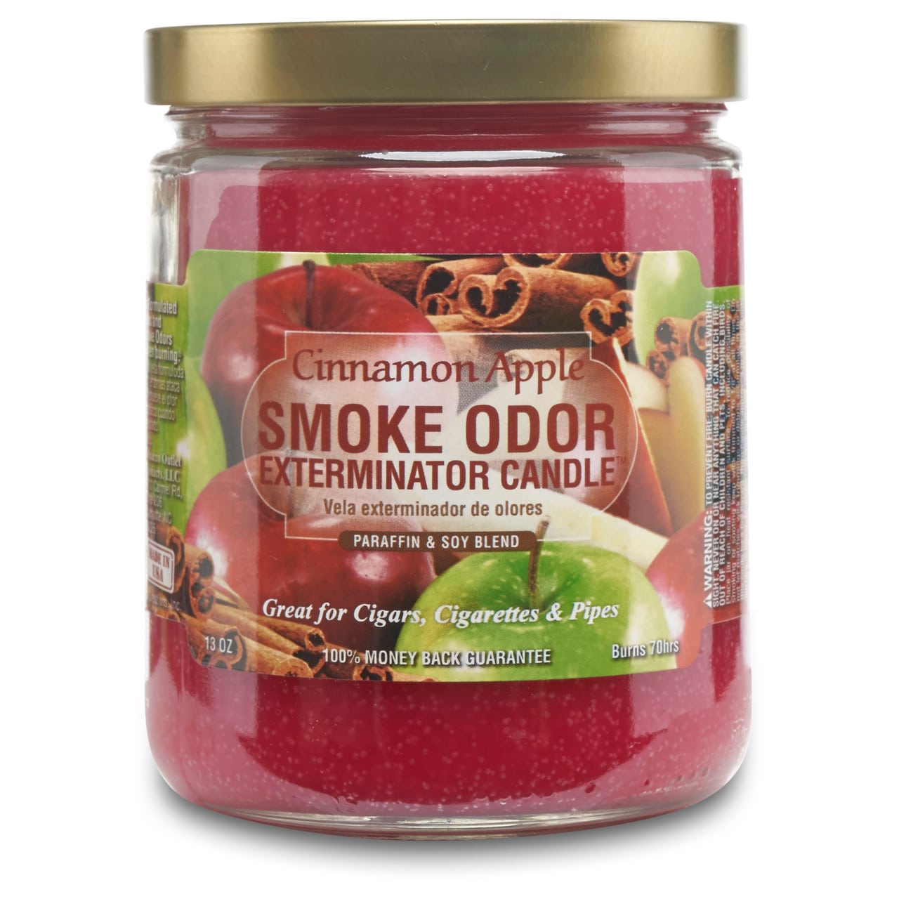 Smoke Odor exterminator candle cinnamon apple