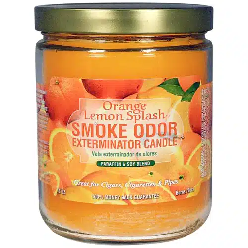 Smoke odor exterminator orange lemon splash deodorizing candle