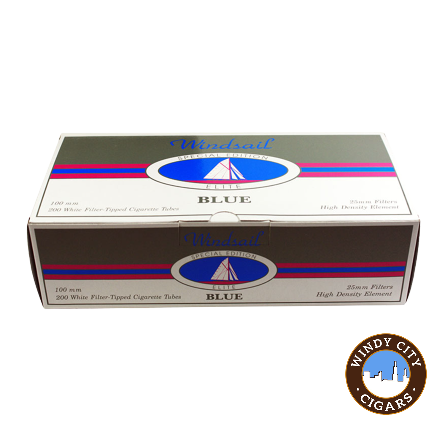 Windsail Elite Blue (100'S) Cigarette Tubes – 200ct
