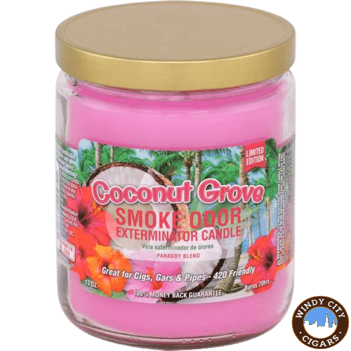 Windy City Cigar's Smoke Odor Exterminator Coconut Grove Deodorizing Candle.