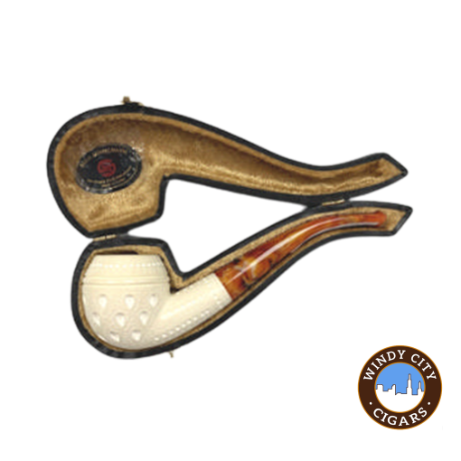 Servi Meerschaum 100 Bulldog Bent Lattice Pipe