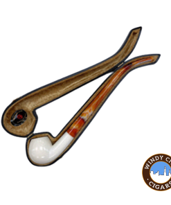 Servi Meerschaum 100 Churchwarden Apple Bent Smooth Pipe