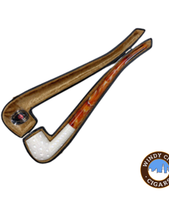 Servi Meerschaum 100 Churchwarden Billiard Bent Lattice Pipe