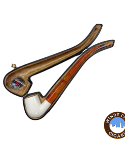 Servi Meerschaum 100 Churchwarden Billiard Bent Smooth Pipe