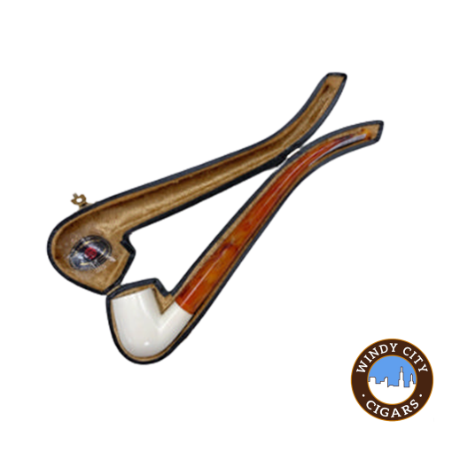 Servi Meerschaum 100 Churchwarden Billiard Bent Smooth Pipe