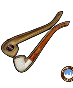 Servi Meerschaum 100 Churchwarden Dublin Bent Lattice Pipe